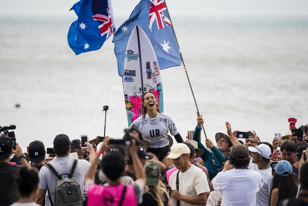 A decade after winning the WSG for the first time, Sally Fitzgibbons has joined the ranks of repeat Champions in 2018. Photo: ISA / Ben Reed