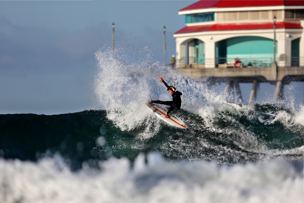 The south side of Huntington Beach Pier will welcome the world’s best junior Surfing talent. Photo: Mike Harris  
