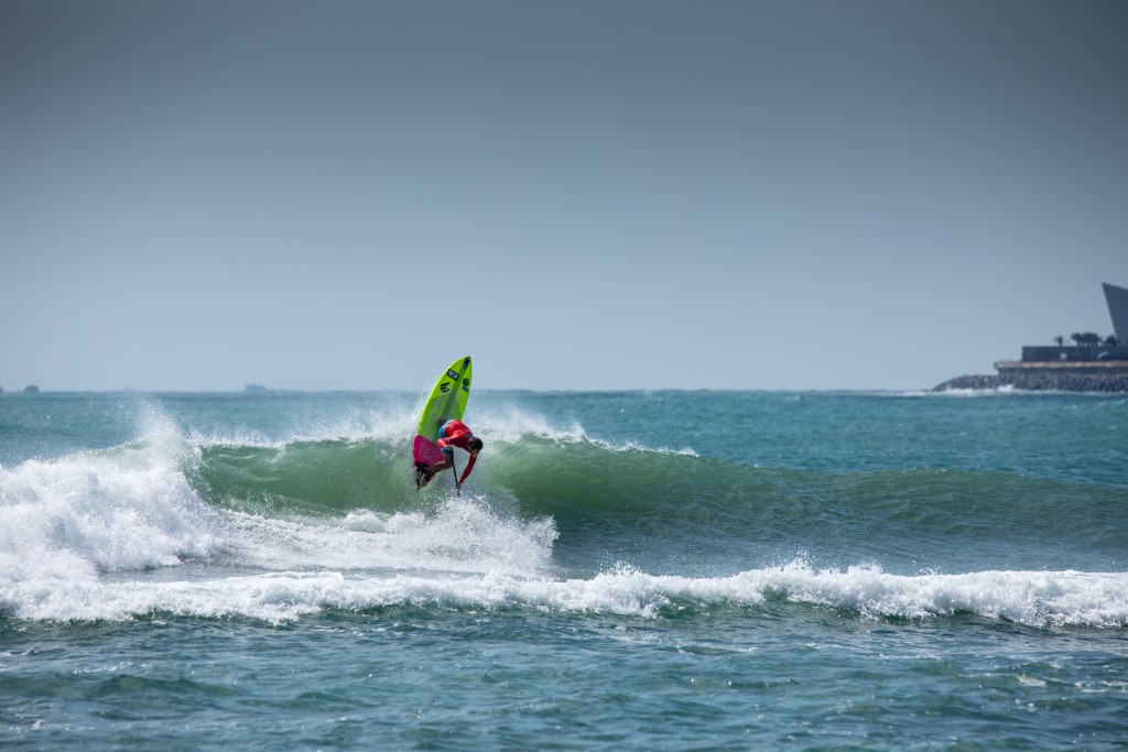 Harry Maskell (AUS) on his way to the highest wave score of the event. Photo: ISA / Pablo Jimenez 