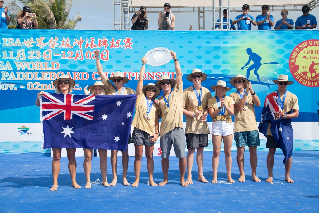 Seis Oros en siete años para Australia - auténtico dominio del SUP y Paddleboard. Foto: ISA / Pablo Jimenez 