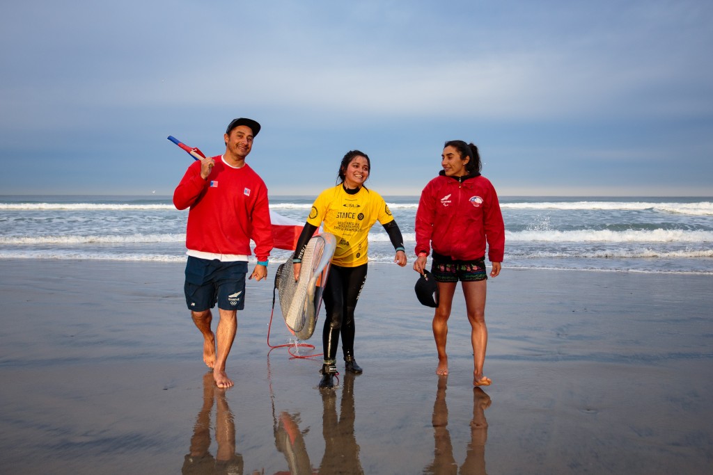 Chile’s Noemi Alvarez is all smiles after competing on Para-Surfing’s biggest global stage. Photo: ISA / Chris Grant 